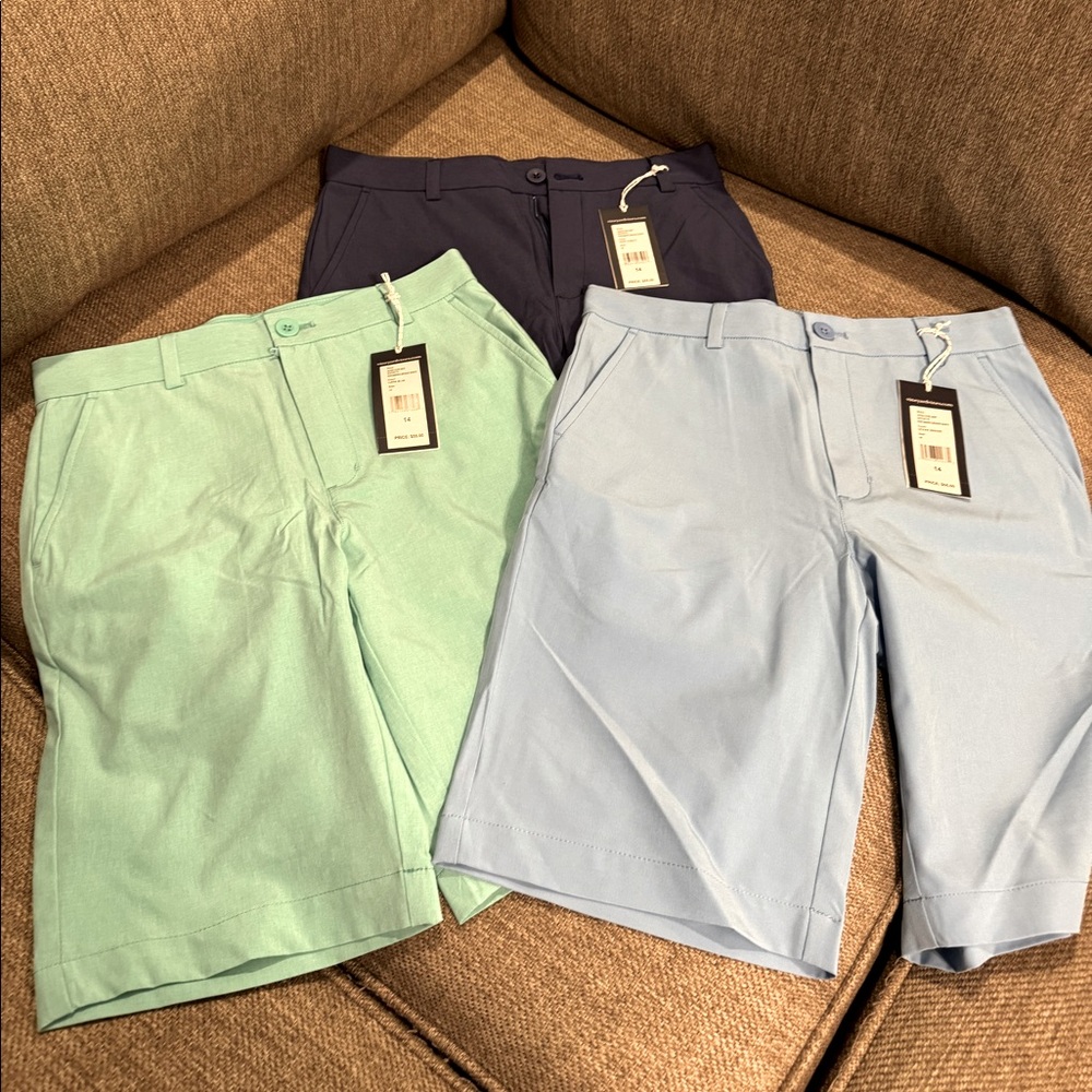 Boys Vineyard Vines performance shorts.